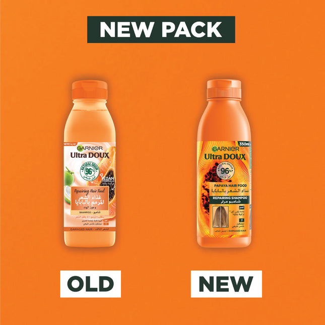 Garnier Ultra Doux Papaya Vegan Hair Food Shampoo for damaged hair