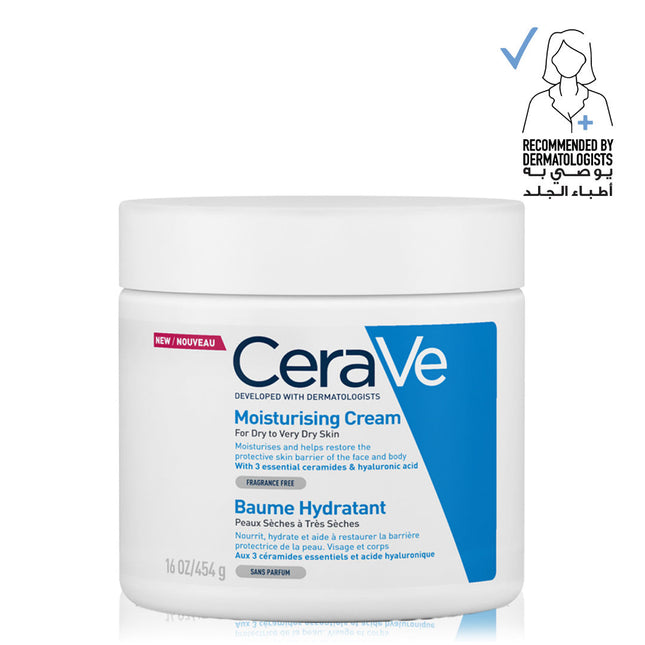 CeraVe Moisturizing Cream | 48H Body and Face Moisturizer For Dry to Very Dry Skin