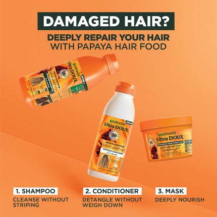 Garnier Ultra Doux Papaya Vegan Hair Food Shampoo for damaged hair
