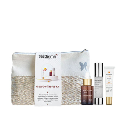 Glow On the Go Kit:  C Vit Liposomal Serum 30ml + Hidraderm Hyal Facial Cream 50ml + C-Vit Eye Contour Cream 15ml