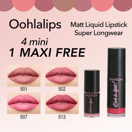 4 Mini Oohlalips + 1 Maxi Oohlalips Free