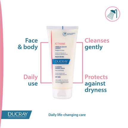 Ictyane Cleansing Shower Cream for Dry Skin 200ML