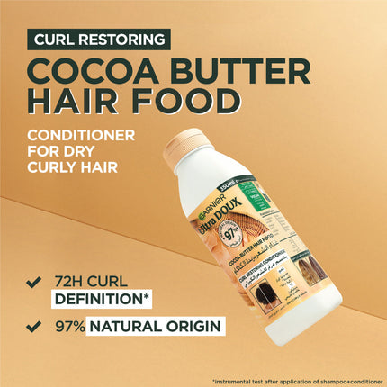 Garnier Ultra Doux Cocoa Butter Vegan Hair Food Conditioner for curly hair