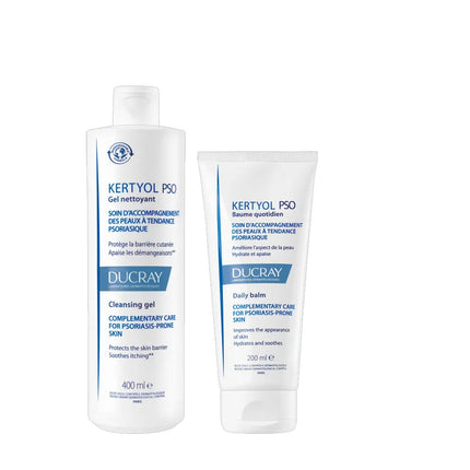 Buy DUCRAY KERT PSO CLEANSING GEL 400ML  + 40% OFF:  DUCRAY KERTYOL PSO BAUME QUOTIDIEN 200 ML