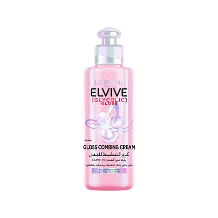 L'Oréal Paris, Elvive, Glycolic Gloss Leave-in, Hair Combing Cream, 2% [Gloss Complex] with glycolic acid, 200ml