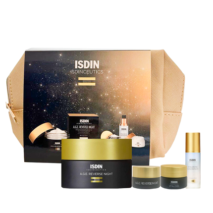 Age Reverse Night Set: Hyaluronic Concentrate + Vital Eyes +  Age Reverse + Pouch
