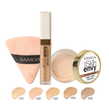 15% OFF Samoa Skin Envy Concealer + Setting Powder Bundle + touch up puff
