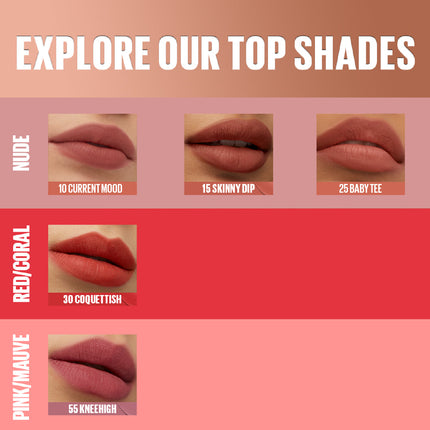 Maybelline Super Stay Teddy Tint  Soft Blurred Matte Lip Tint | 12h Longwear, Transfer proof