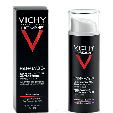 Vichy Homme Hydra Mag C + Anti-Fatigue Moisturizer For Face And Eyes 50ML
